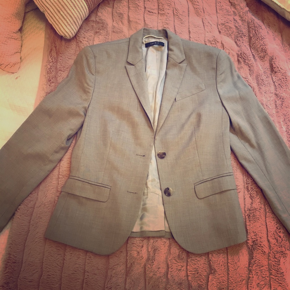 Esprit Suit Blazer, Tan, Business Attire